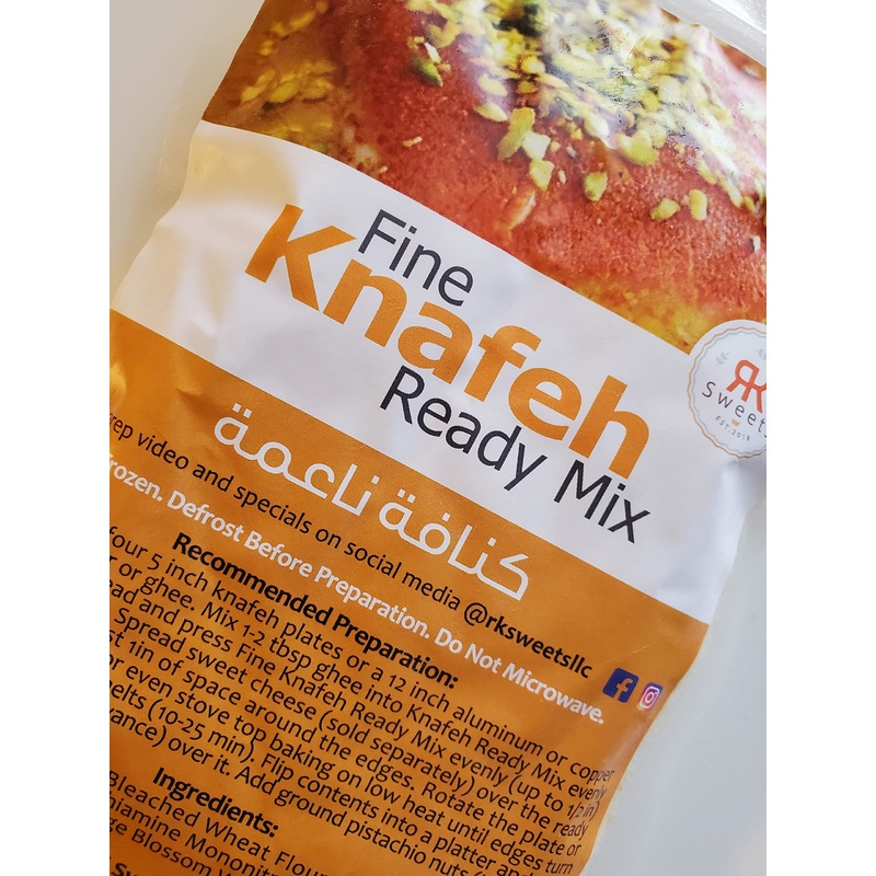 Fine Knafeh Ready Mix – for making fresh Knafeh at home – just add your favorite cheese.