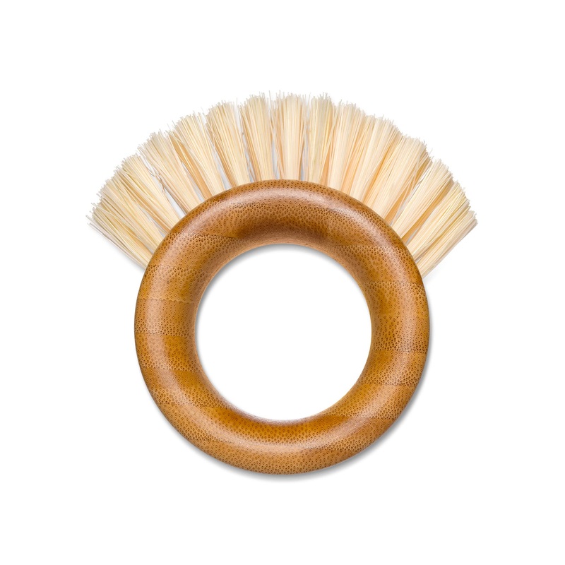 Full Circle The Ring Fruit and Vegetable 2 in 1 Fruit & Vegetable Cleaning Brush, Small (Pack of 1), White
