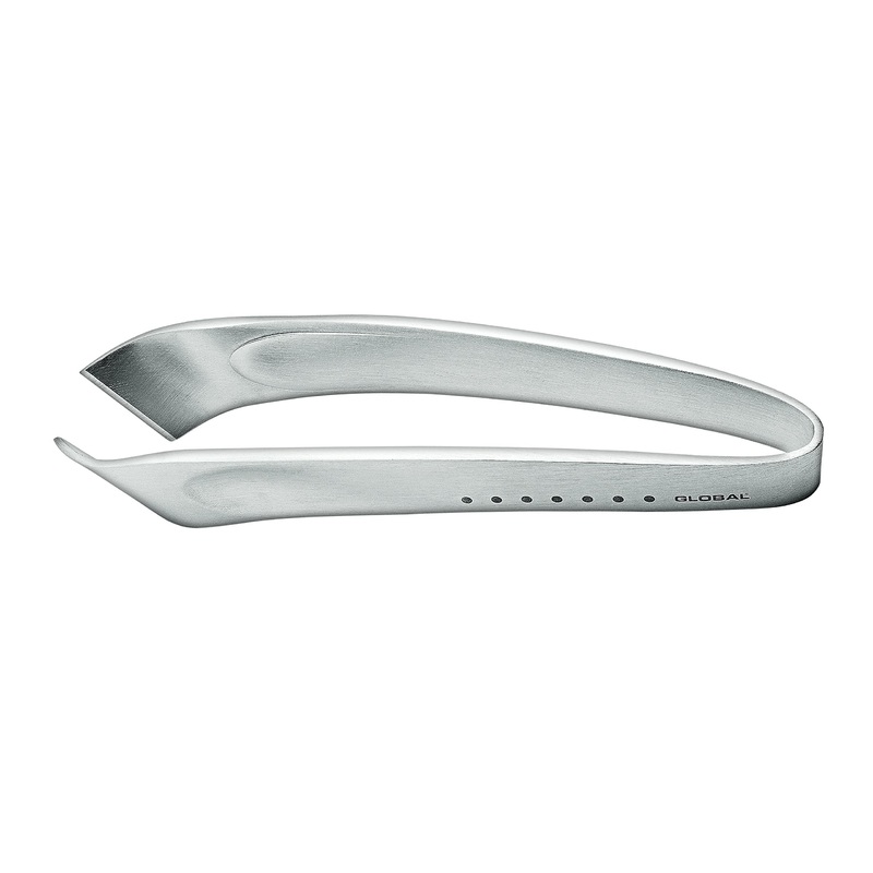 Global Classic Stainless Steel Curved Fish Bone Tweezers