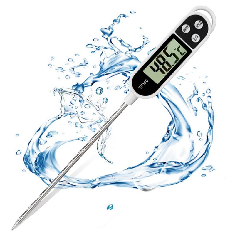Grill thermometer meat thermometer thermometer thermometer kitchen thermometer roast thermometer cooking thermometer with 3s immediately read out LCD screen and long probe for kitchen grill bbq food