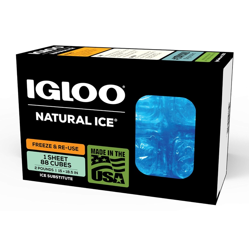 Igloo Maxcold Natural Ice Sheet 88 Cube, 15 x 18.5 Inches, Blue Blue 88 Cube
