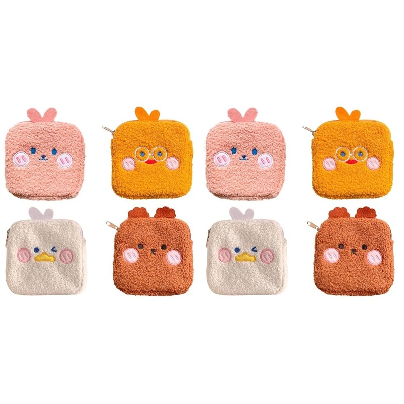 LALAFINA 8 Pcs Sanitary Napkin Storage Bag Multi- Function Storage Bag Small Diaper Bag Organic Sanitary Pads for Women Pouches Pad Holder Non-Woven Fabric Girl Cartoon Bag Holder Assorted Colorx2pcs 1 Count (Pack of 1)