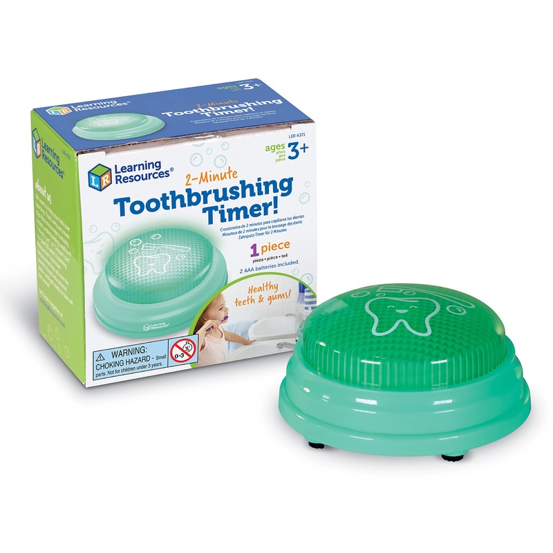 Learning Resources 2-Minute Toothbrushing Timer – Age 3+ Helps Kids Dental Health, Toddler Timer Bathroom, Timer for Kids,