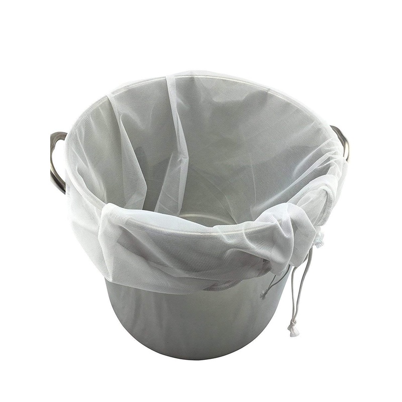 LERORO 2-Pcs Reusable Nut Milk Bag, Almond Milk, Cold Brew Coffee Tea Filter,Food Strainer,Mesh Nylon Cheesecloth,Reusable Drawstring Straining Brew in a Bag(Large ,10 X 12 Inches)