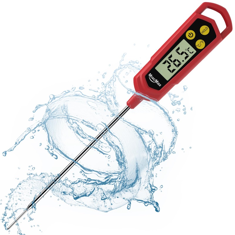 Mixcmax kitchen thermometer meat thermometer cake bottles baby thermometer kitchen cooking water milk household thermometer LCD digital cooking thermometer with long probe