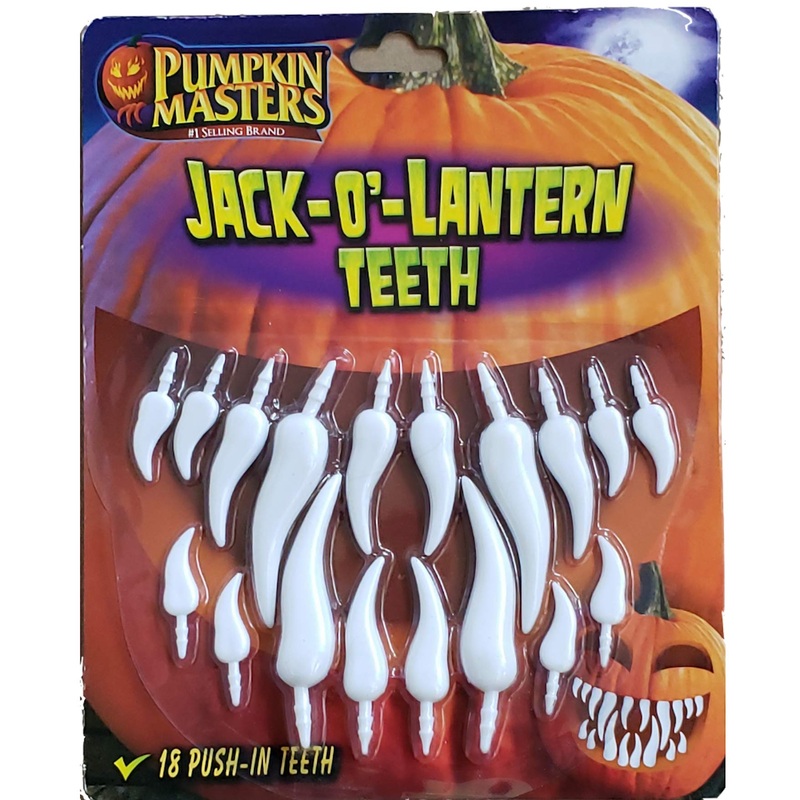Pumkin Masters Pumpkin Masters America’s Favorite Halloween Decorating Jack O Lantern Teeth Kit, Packaging May Vary