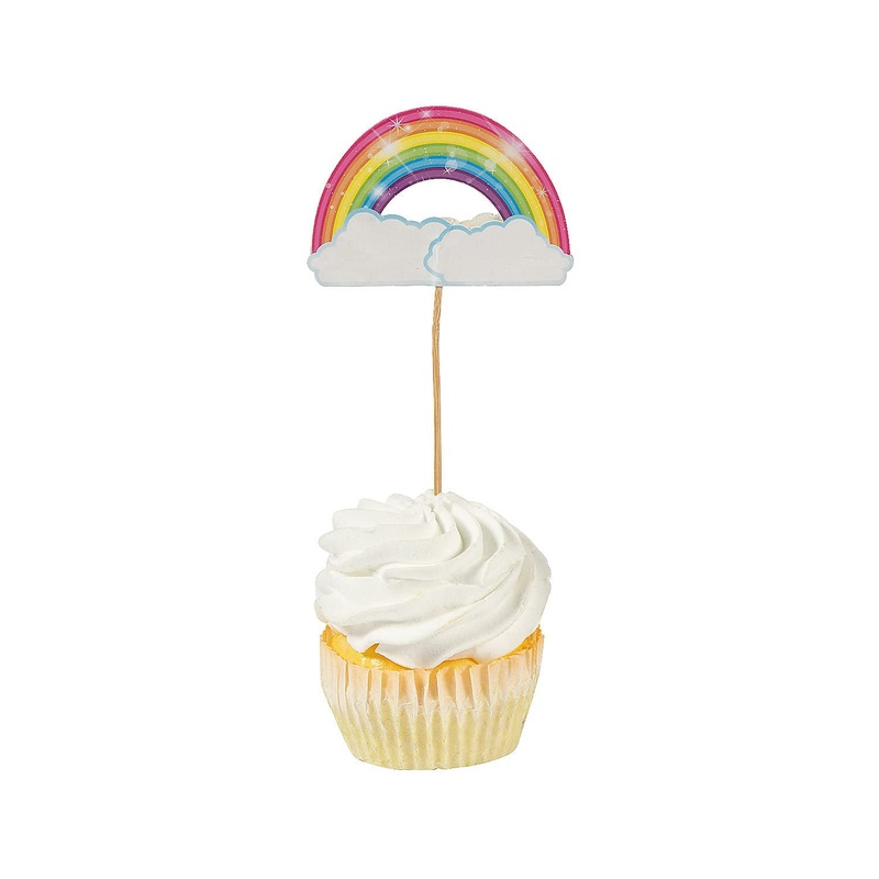 Rainbow Cloud Food Picks – 12 Pieces