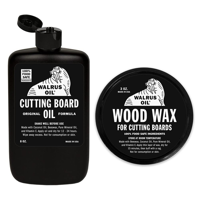 WALRUS OIL – Cutting Board Oil and Wood Wax Set. for Cutting Boards Butcher Blocks Wooden Spoons and Bowls. 100 Food-Safe.