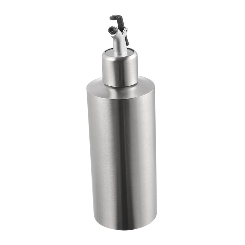 Zerodeko 1pc Stainless Steel Oil Pot Pink Wicker Basket Stainless Sauce Bottle Dust-proof Oiler Glass Olive Oil Pourer Cooking Condiment Bottle Cylindrical Condiment Bottles