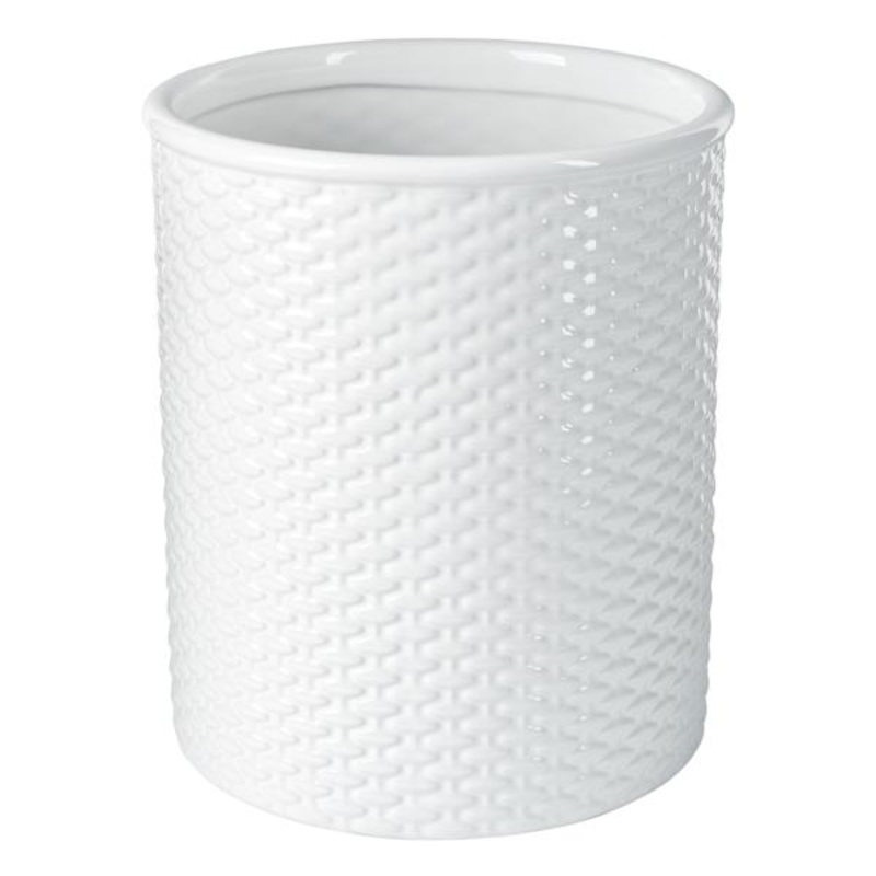 Basket Weave Utensil Crock, 7″
