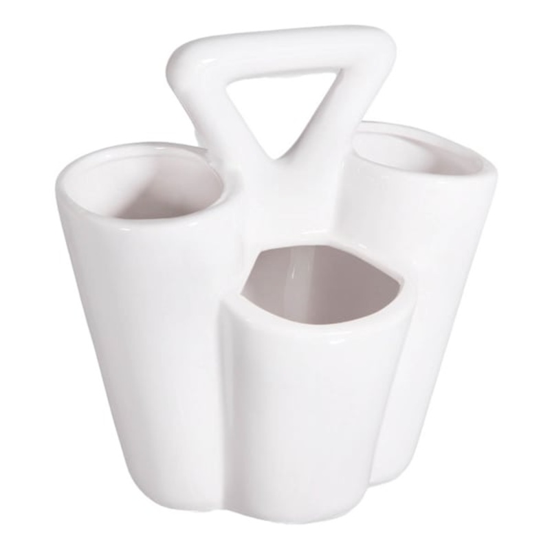 Cera White 4-Section Caddy