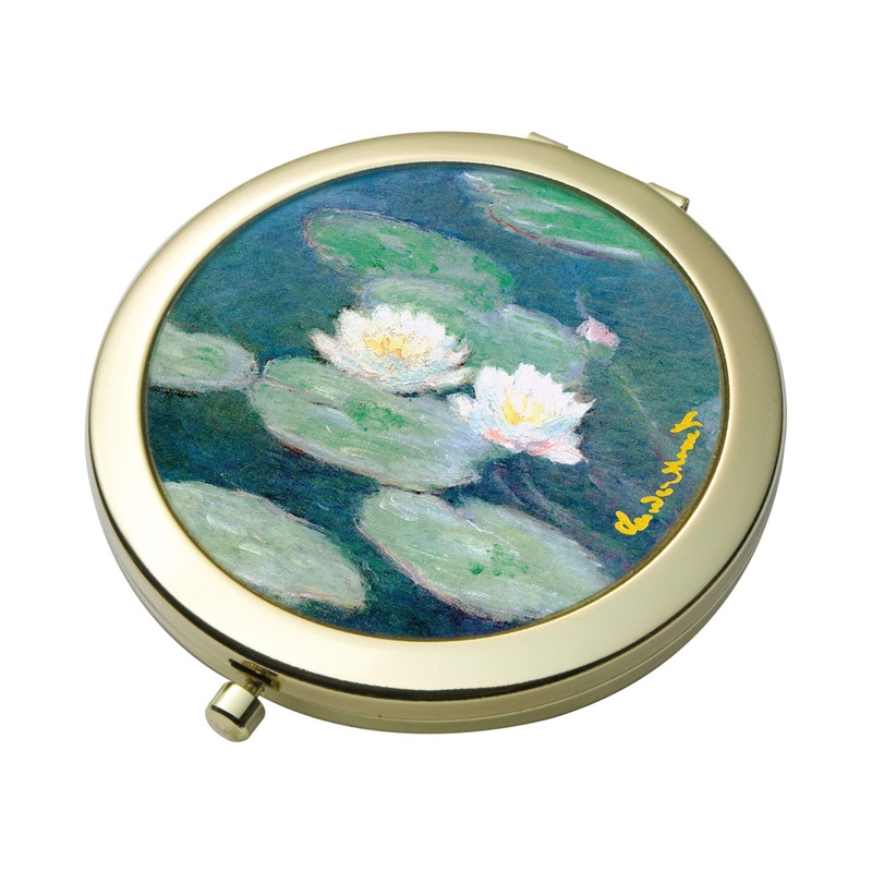 Goebel Artis Orbis Water Lilies in the Evening – Pocket Mirror Coloured