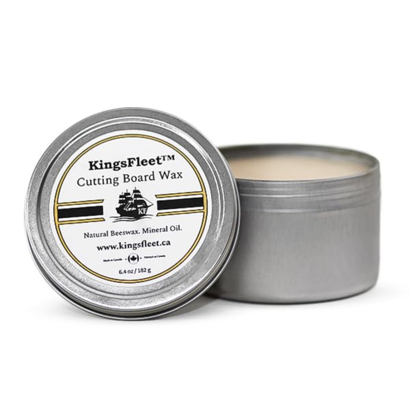 KingsFleet – Cutting Board Wax | 6.4oz | Conditioner – Canadian Made – Food Safe – Simple and Effective Ingredients 6.4 ounces