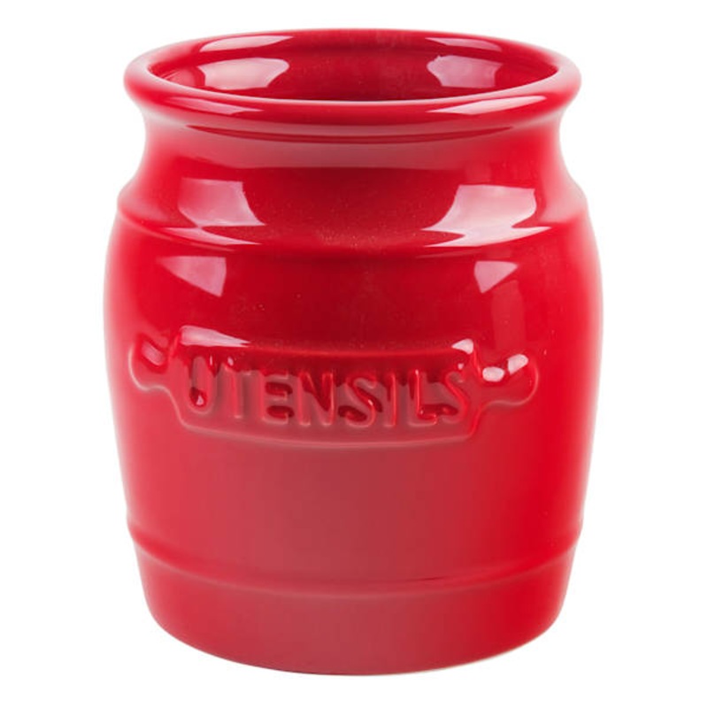 Red Barrel Utensil Crock, 7″
