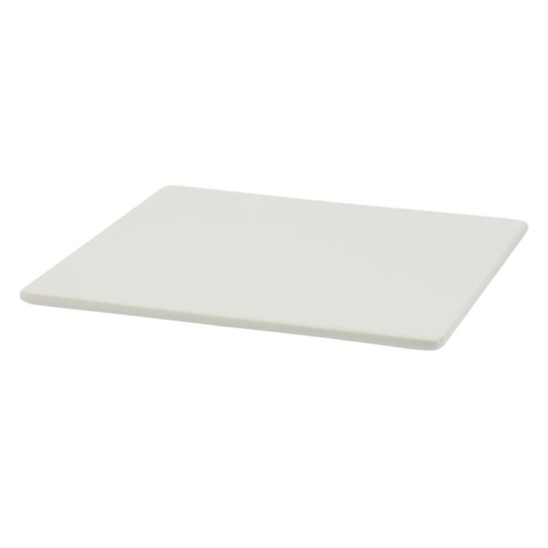 Square White Ceramic Trivet, 8″