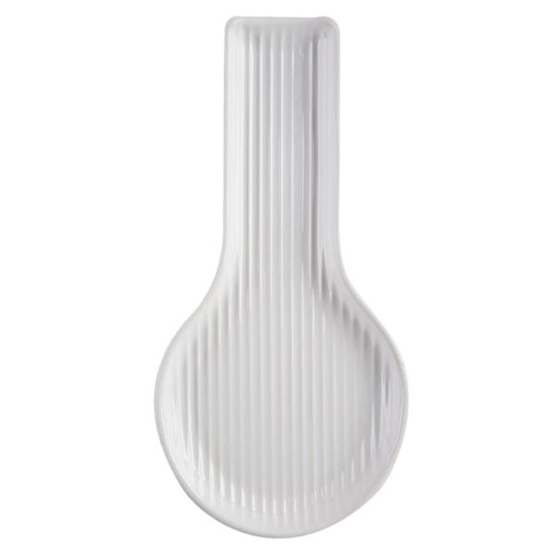 Striped Ceramic Spoon Rest, 10″