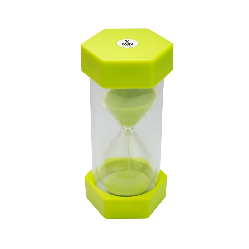 Teacherfav hourglass for children 2 minutes green 12.7 cm hourly glass acrylic coating for classrooms at home and children’s room medium -sized single package 2 minutes medium – single pack