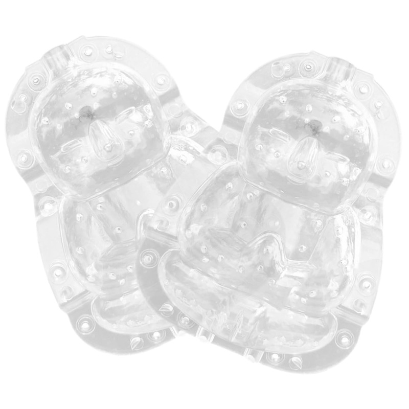 TEHAUX Strawberry Mold 2pcs Vegetable Shaping Mold Fruit Strawberry Tool Practical Ginseng Shaping Mold Cucumber Small Mold Transparent 10x7cm