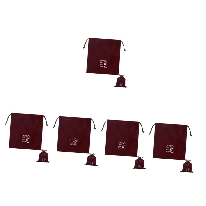 TOVINANNA 5pcs Drawstring Pockets Wrapping Bags Drawstring Bag Packaging Bags Drawstring Storage Bag Hair Dryer Bag Travel Hair Dryer Bag Pouch Hair Dryer Storage Hair Dryer Organizer 30.00X26.50X0.10CMx5pcs As Shownx5pcs