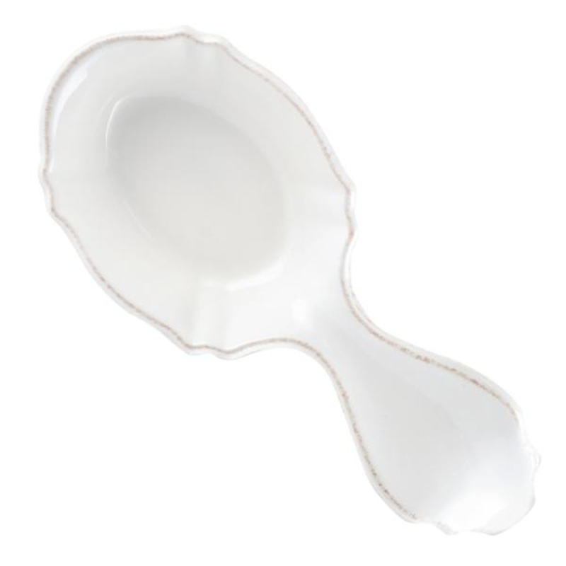 White Scalloped Spoon Rest