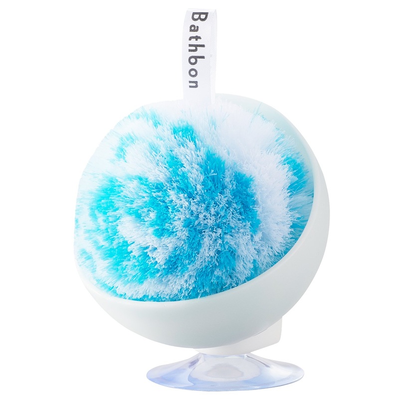 Yamazaki Sangyo 178810 Bath Bon-kun Sponge Washbasin Clean Pom Pom with Case Antibacterial Blue