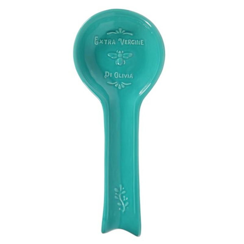 Aqua Olive Spoon Rest, 11.75″