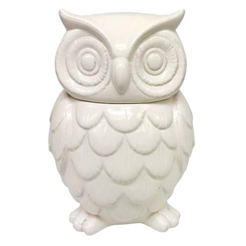 Ceramic Owl Cookie Jar, 10.5″