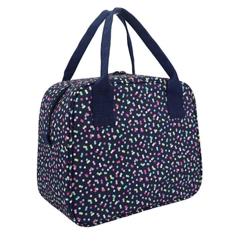 Dark Blue Speckled Lunch Tote