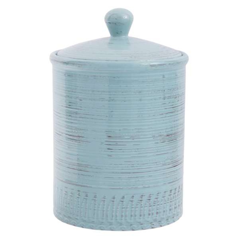 Distressed Aqua Canister, 78oz