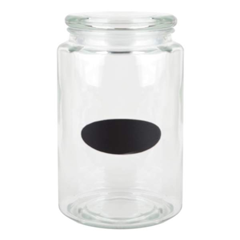 Glass Canister with Chalk Label, 85oz