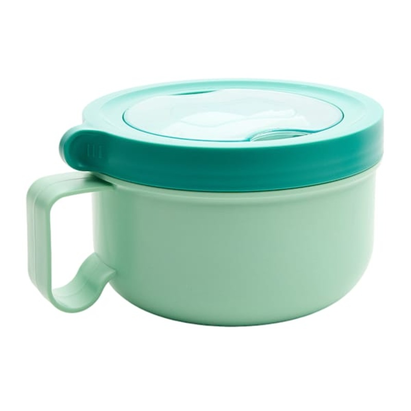 Green Stainless Steel Lunch Bowl with Utensils, 30oz