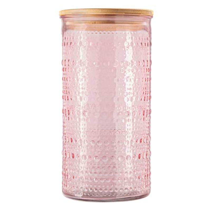 Halo Blush Pink Canister with Bamboo Lid, 69oz