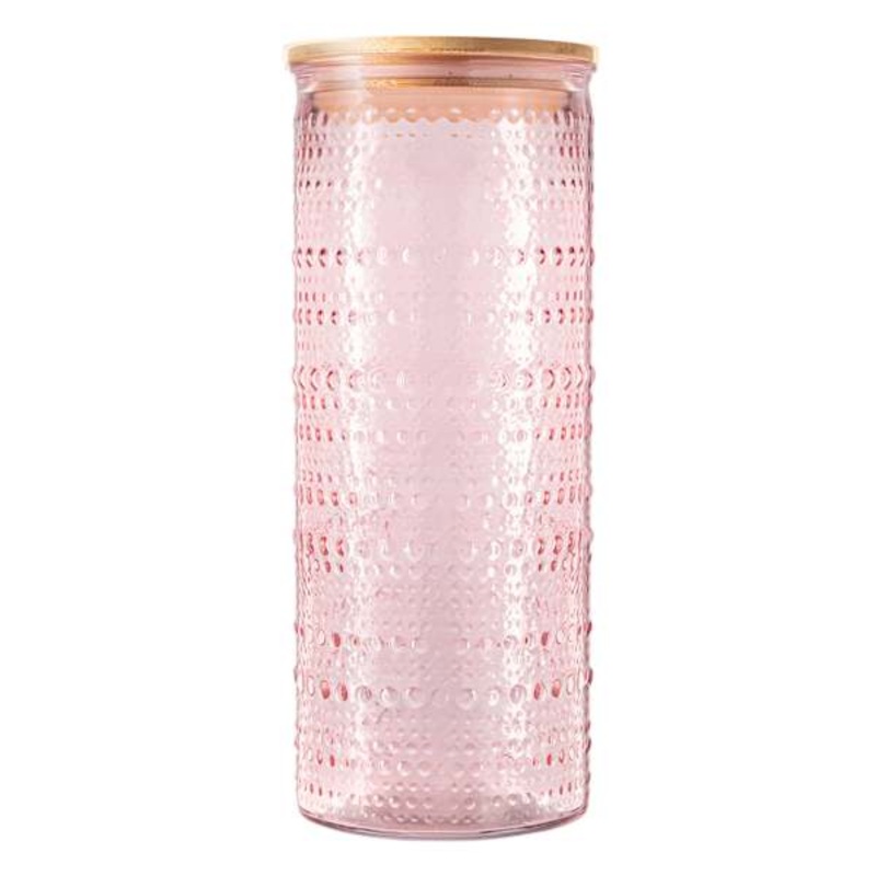 Halo Blush Pink Canister with Bamboo Lid, 91oz