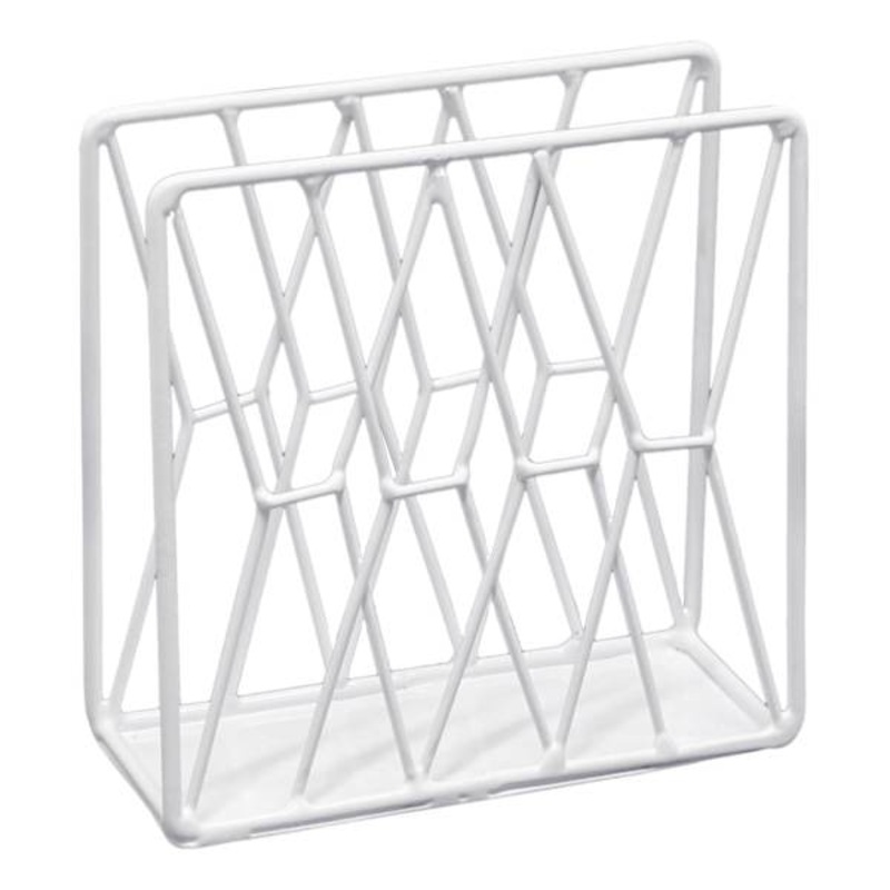 White Iron Wire Napkin Holder