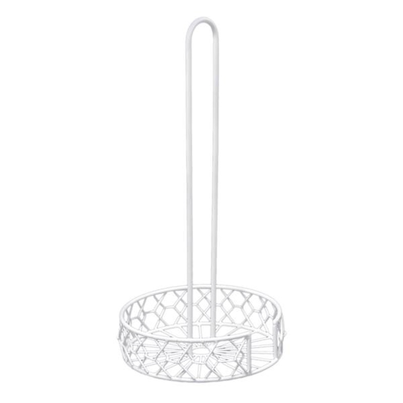 White Iron Wire Paper Towel Holder