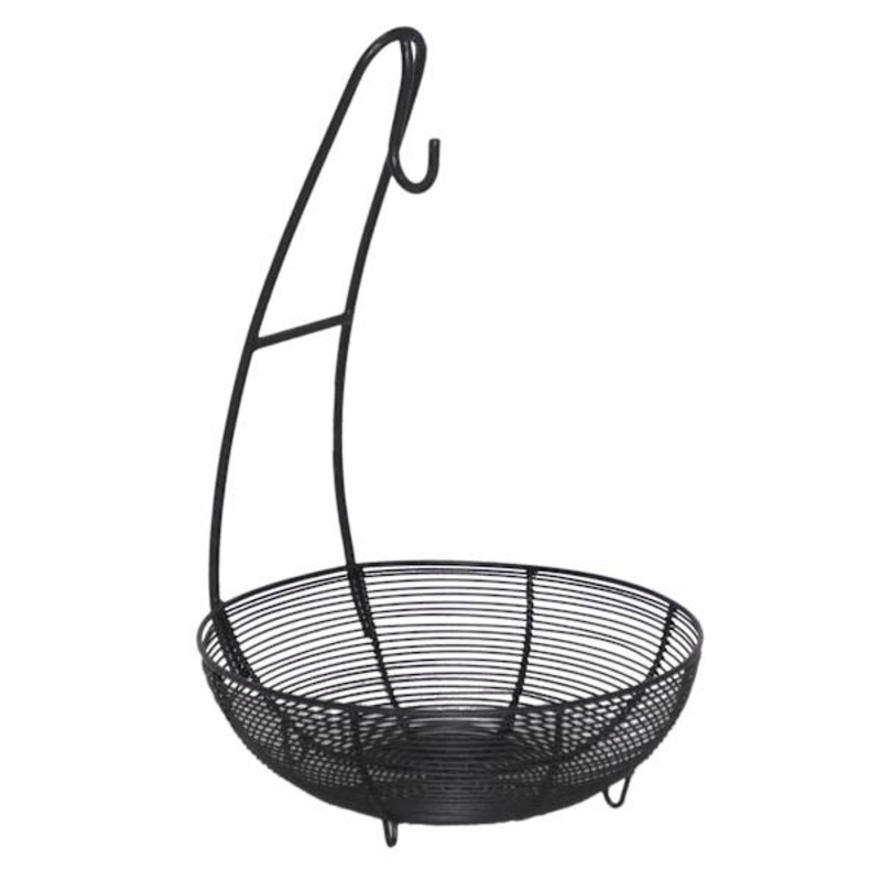 Iron Wire Weave Fruit Basket with Banana Holder