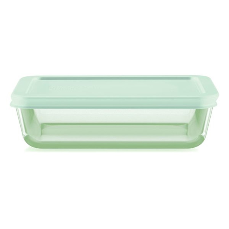 Pyrex Green Glass Rectangle Food Storage Container, 3c