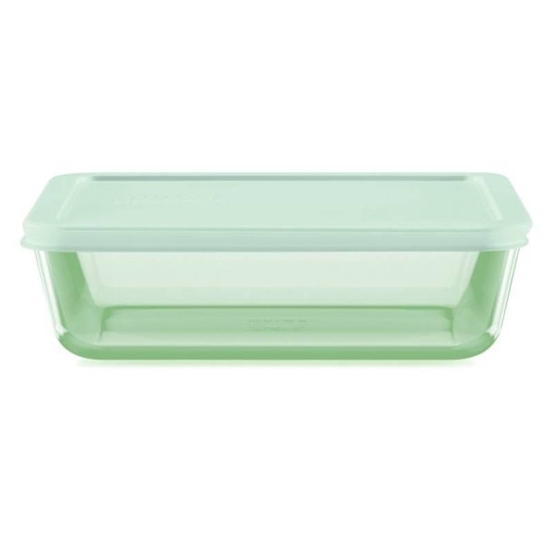 Pyrex Green Glass Rectangle Food Storage Container, 6c