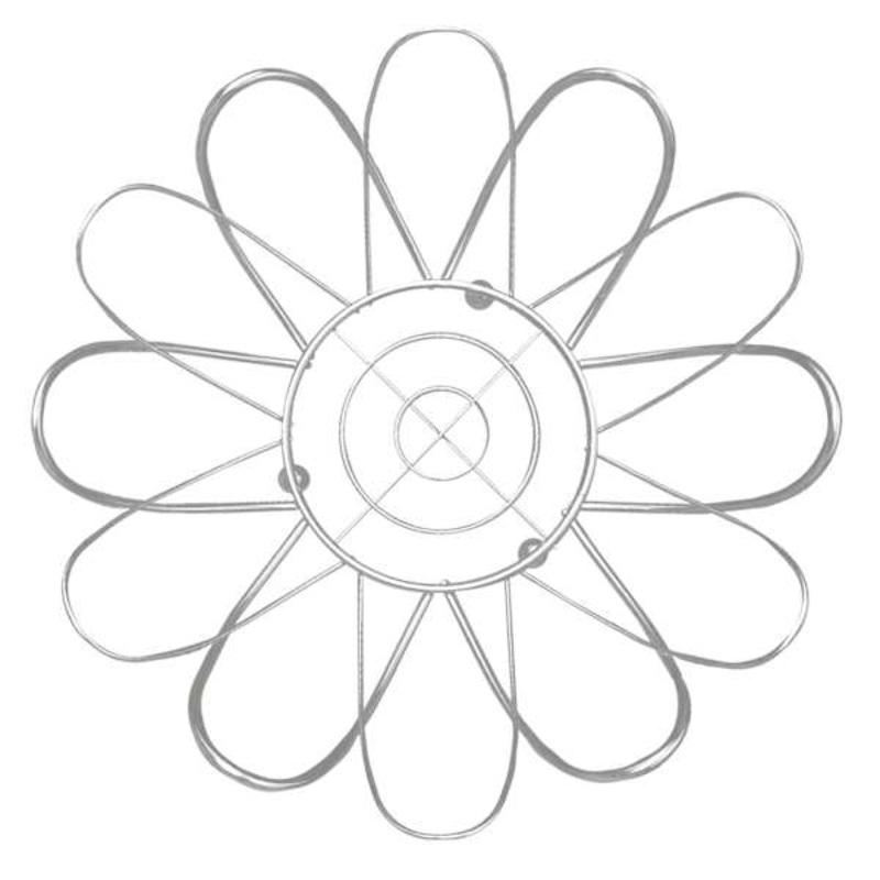 Satin Nickel Flower Fruit Basket