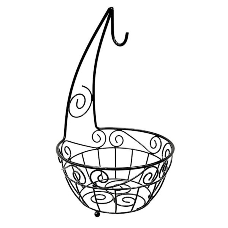 Scroll Metal Fruit Basket with Banana Hanger
