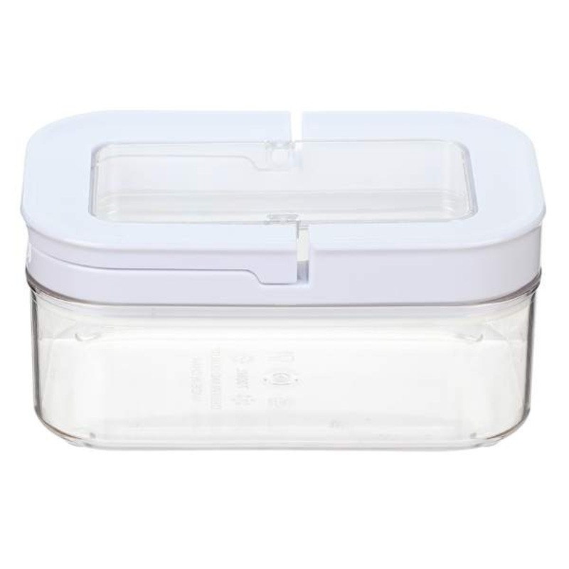 White Rectangle Airtight Food Storage Container, .7qt