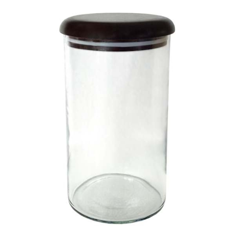 Wood & Glass Storage Jar, Large