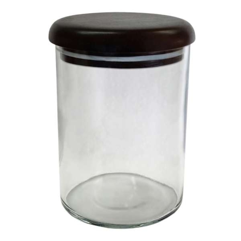 Wood & Glass Storage Jar, Medium