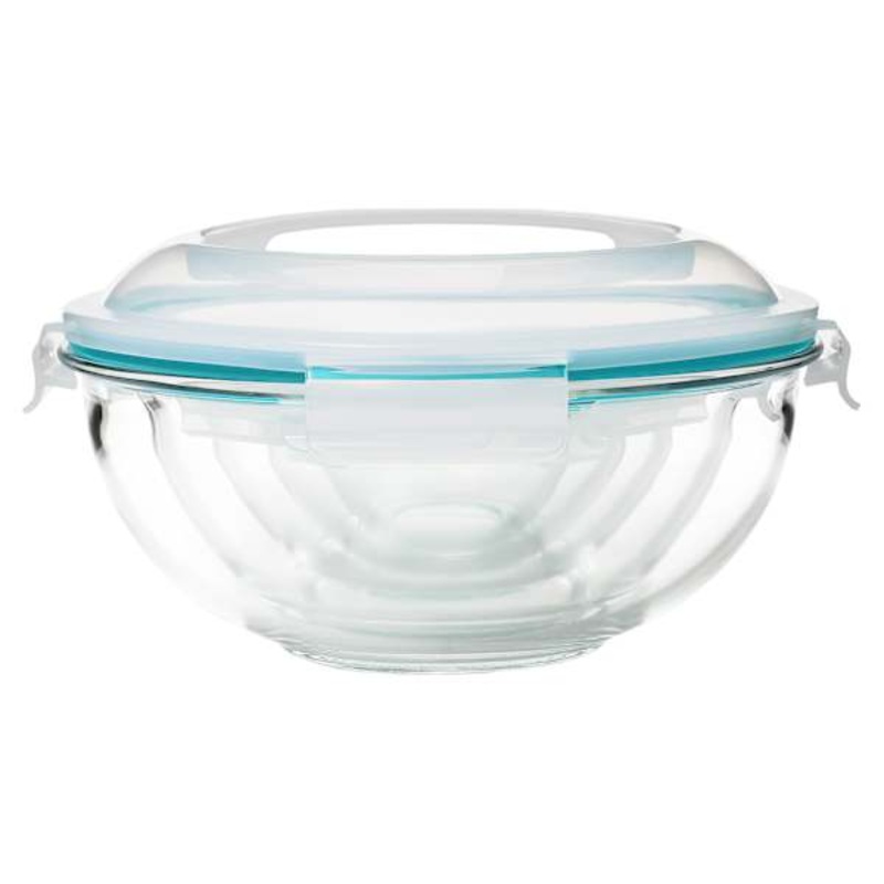 10-Piece Glass Salad Bowl with Locking Lid