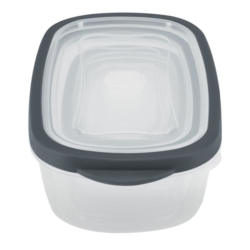 10-Piece Rectangle Plastic Food Storage Set with Vent Lid