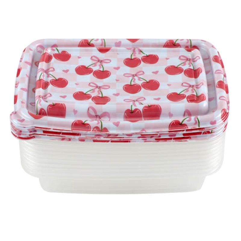 20-Piece Cherry Rectangle Food Storage Set