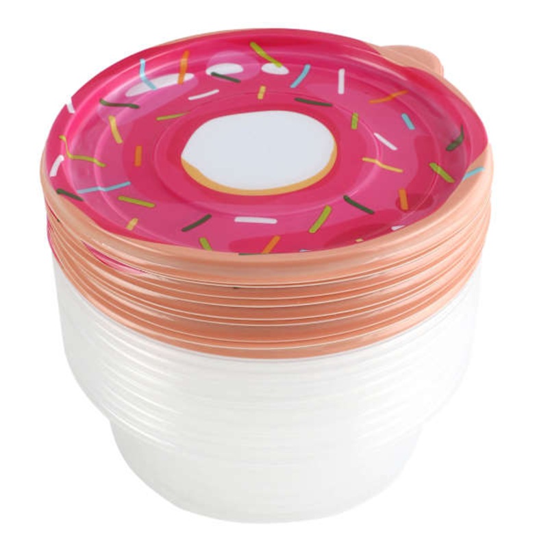 20-Piece Donut Print Round Food Storage Set