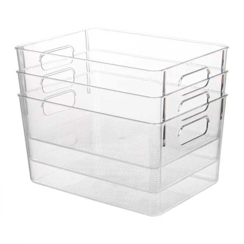 3-Pack Square Pantry Bin, Large