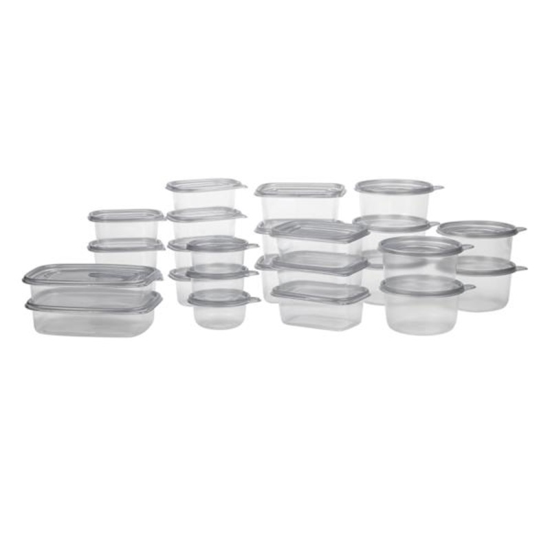 50-Piece Plastic Food Container Set