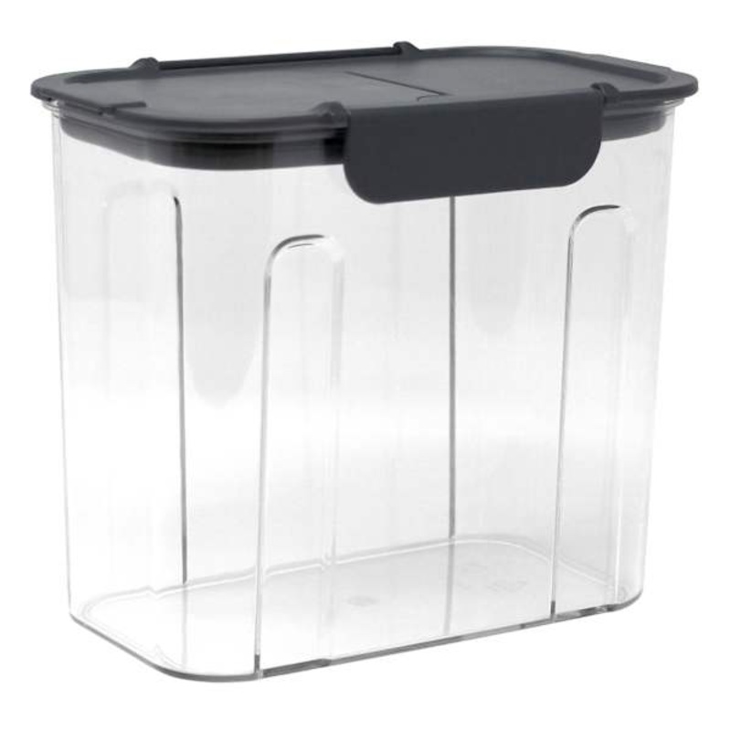 Airtight Food Storage Container with Charcoal Flip-Top Lid, 57oz